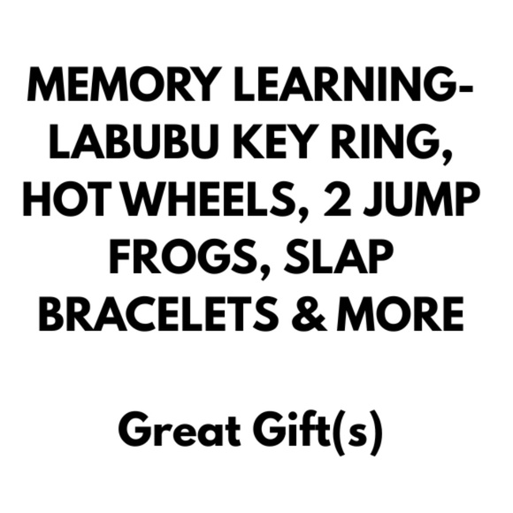MEMORY LEARNING-LABUBU KEY RING, HOT WHEELS, 2 JUMP FROGS,SLAP BRACELETS&MORE - Picture 6 of 6